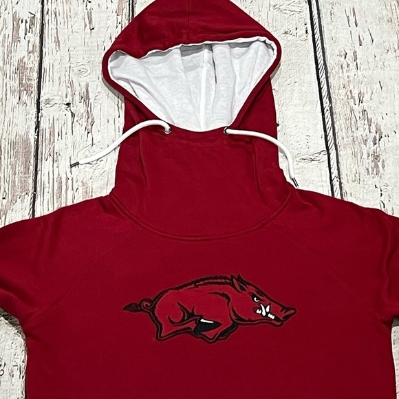 Women's Univeristy of Arkansas Razorbacks NCAA Hoodie Stitched Sweatshirt - Picture 2 of 7